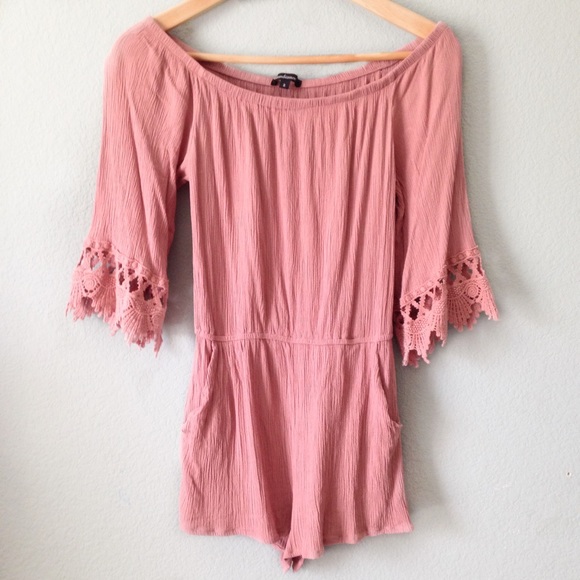 Ambiance Other - AMBIANCE Baby Pink Bell Sleeved Romper